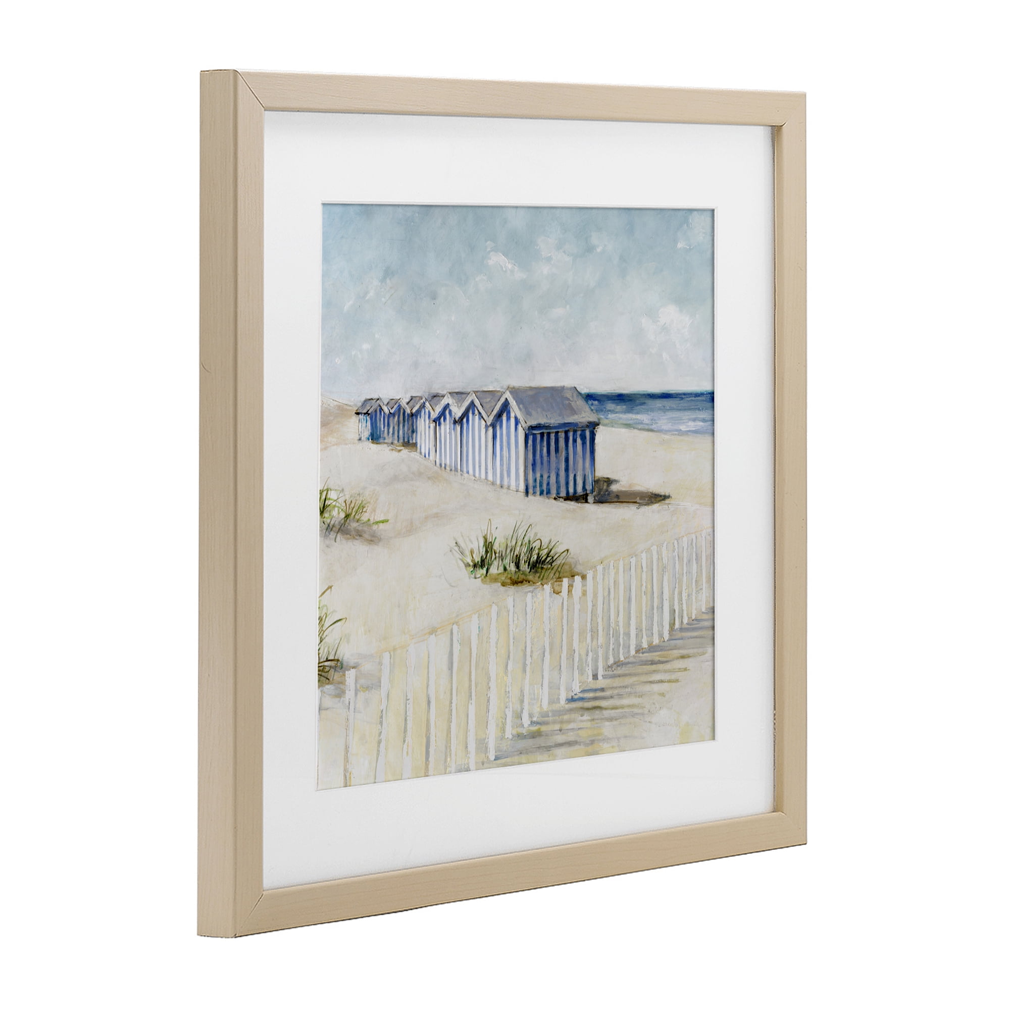 Stupell Industries Vintage Coastline Nautical Shacks Birch Framed Print Under Glass, design by Lorenzo Collective
