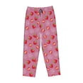 thumbnail image 4 of Goofa Cute Strawberry Printed Soft Pajama Pants for Women, Wide Leg Comfy Casual Lounge Yoga Pants-Small, 4 of 9
