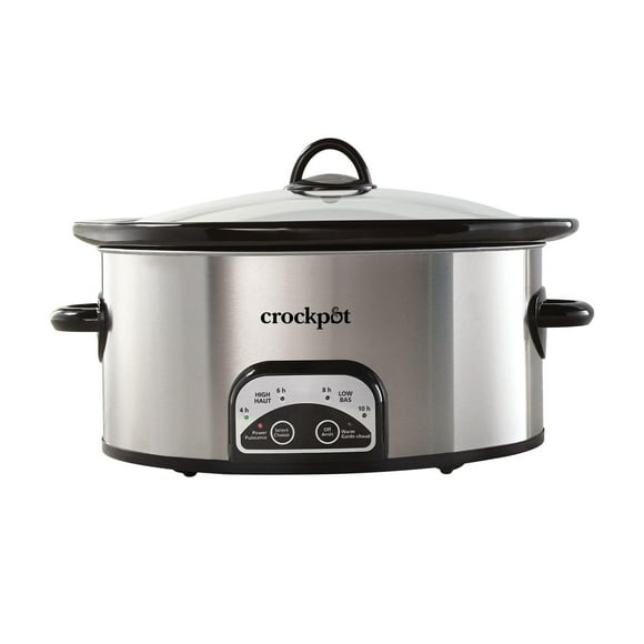 Crockpot 6-Quart One-Touch Slow Cooker, Stainless Steel