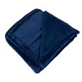 thumbnail image 3 of Plush Textured Waffle Knit 60”L x 50”W Lightweight Reversible Microfiber Sherpa Throw Blanket for Adults, Kids, Pets, Beds, Couches and Loveseats in Navy Blue, 3 of 9