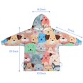 thumbnail image 7 of Cartoon Dog Blanket Hoodies for Kids 6-13YR Oversize Wearable Blanket Hoodies for Boys Girls Teens, 7 of 7