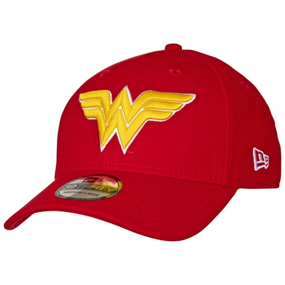 Wonder Woman Classic Symbol Color Block New Era 39Thirty Fitted Hat-Small/Medium