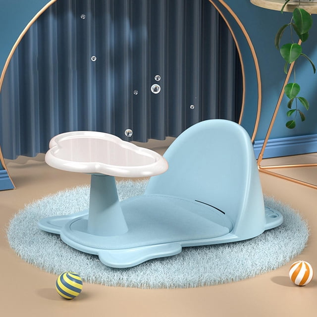 Asiento de baño para bebé perfke Diseño de volante Azul Tipo 03