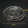 thumbnail image 4 of CSChome Plateau à Sandwich avec Couvercle Plateaux de Restauration Élégants : Plateau à Sandwich Rond Transparent avec Couvercles (Grade Alimentaire, Motif Imprimé, 10 Pcs), 4 of 7