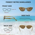 thumbnail image 2 of FEISEDY Retro Cat Eye Sunglasses Women Men Vintage Small Cateye UV400 Sunglasses B2617, 2 of 14