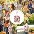 thumbnail image 4 of Fresh Watermelon Canvas Tote Bag Summer Tropical Fruit Pattern Print Aesthetic Watermelon Lovers Cute Sunshine Beach Summer Party Geometric Refresh Reusable Eco-Friendly Lightweight Foldable Shopping, 4 of 6