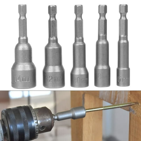 

6-14mm 65mm Hexagon Nut Driver Drill Bit Adapter Socket Wrench Extension Sleeve