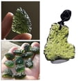 thumbnail image 4 of Collar de cristal verde de moldavita Zulema Colgante con cuerda 5-10 g, 4 of 8