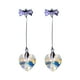 thumbnail image 1 of Pendientes para mujer, regalos para mujer, pendientes largos de moda para mujer, pendientes con colgante de corazón de diamantes de cristal de color, pendientes de lazo, joyería, el pendiente, 1 of 3