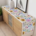thumbnail image 4 of Sunflower Table Runner - 72 Inch Long, Kitchen Dining Table Runner Dresser Scarves, Colorful Flowers Summer Botanical Watercolor Farmhouse Decor for Coffee Tables Wedding Party Banquet, 4 of 8