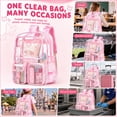 thumbnail image 3 of SANMADROLA Clear Backpack Butterfly Heavy Duty Transparent Bookbag Teen Girlish Cute Bag Large Capacity See Through Backpacks Stadium Approved Daypack for Middle School College Sport/Travel, 3 of 10