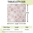 thumbnail image 2 of Pink Dog Paw Square Fitted Tablecloth with Elastic Edge,Square Table Cover,Washable Elastic Table Cover for Home Kitchen Party Decor 34"x34", 2 of 6