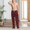 thumbnail image 2 of Gukieu lips and hearts Print Men's Home Trousers, Elastic Drawstring Home Pajamas Clothing Suitable for Adult Men-Small, 2 of 6