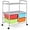 Turquoise, Orange, Light Green & Tomato (Chrome Finish), variant on CRXX Rolling Storage Cart w/ 4 Drawers 2 Shelves Metal Rack Shelf Home Office School Beauty Salon Utility Organizer Cart with Wheels, Ivory