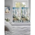 thumbnail image 4 of Tier Curtains 45 Inches Long, Blue White Ombre Window Treatment Curtain Drapes, Watercolor Cloud Geometric Abstract Art Window Half Privacy Curtains for Bedroom Bathroom, 42"x45", 2 Panels, 4 of 7