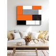 thumbnail image 4 of Burnt Orange Black Grey Wall Art for Living Room,Canvas Picture Wall Decor for Bathroom Bedroom,Modern Irregular Geometric Abstract Painting Artwork for Office Hallway Dining Room Decor 16"x20", 4 of 8