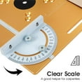 thumbnail image 4 of Router Table Insert Plate Aluminium Wood Router Flip Plate Router Plate Wood Tools Milling Trimming Machine with Rings (Silver  Gold), 4 of 9