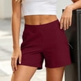 thumbnail image 6 of Tqcoqu Women's Hiking Shorts with Zipper Pockets,Lightweight Quick Dry Golf Shorts for Women Athletic Walking,Wine Women's S-XXL, 6 of 7
