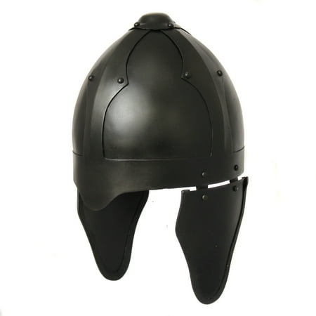 - Urban Designs Antique Replica Medieval Skull Cap Infantry Steel Armor Helmet - Black