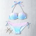 thumbnail image 2 of Vetsdori Womens 2 Piece Swimwear Bikini Bathing Suits Summer Holiday,Gradient Swim Suits for Women Casual, 2 of 8