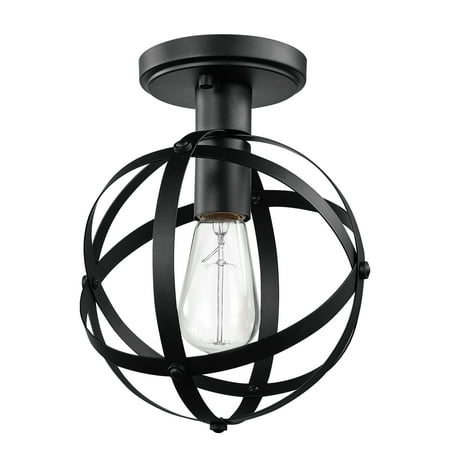 

Globe Electric Tatum 1-Light Dark Bronze Flush Mount Ceiling Light 60877