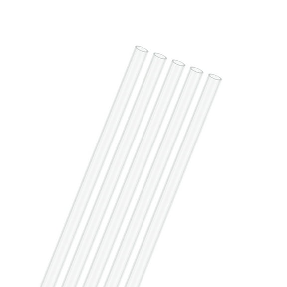 5-Pack Clear Plastic Tube, 3mm[0.12"] ID x 4mm[0.16"] OD High Impact Rigid Polycarbonate Round Pipes[500mm/19.7IN]