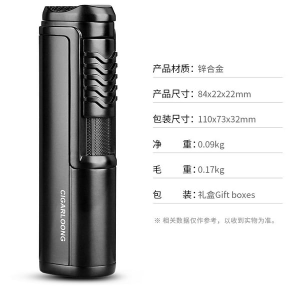 Cigar Lighter Portable Windproof Inflatable Straight Fire Cigar Lighter Multi-Color Optional Cigar Special