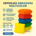 thumbnail image 3 of Fibra Suave Abrasiva De Cocina Esponja Trastes Multiusos Chica 10pz Color Multicolor, 3 of 5