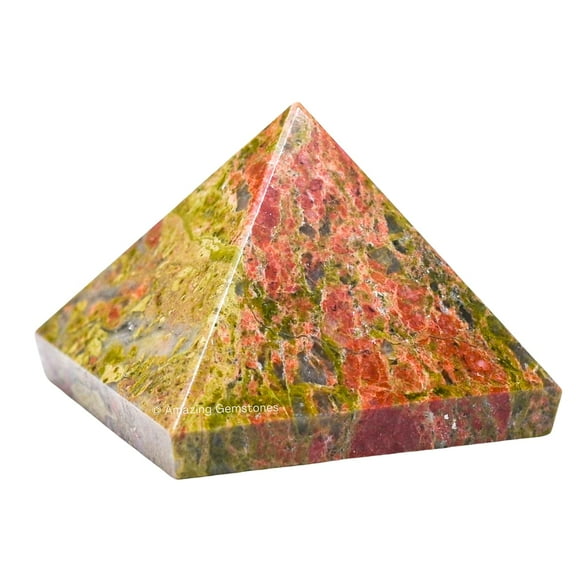 Unakite Pyramid Crystal Healing Stones - 1.5" Pyramid
