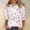 Hot Pink, variant on QHWAUAKFBN T Shirts For Women Trendy Graphic Printed Shirt 3/4 Sleeve Tunic Crewneck Blouse Tshirts Top