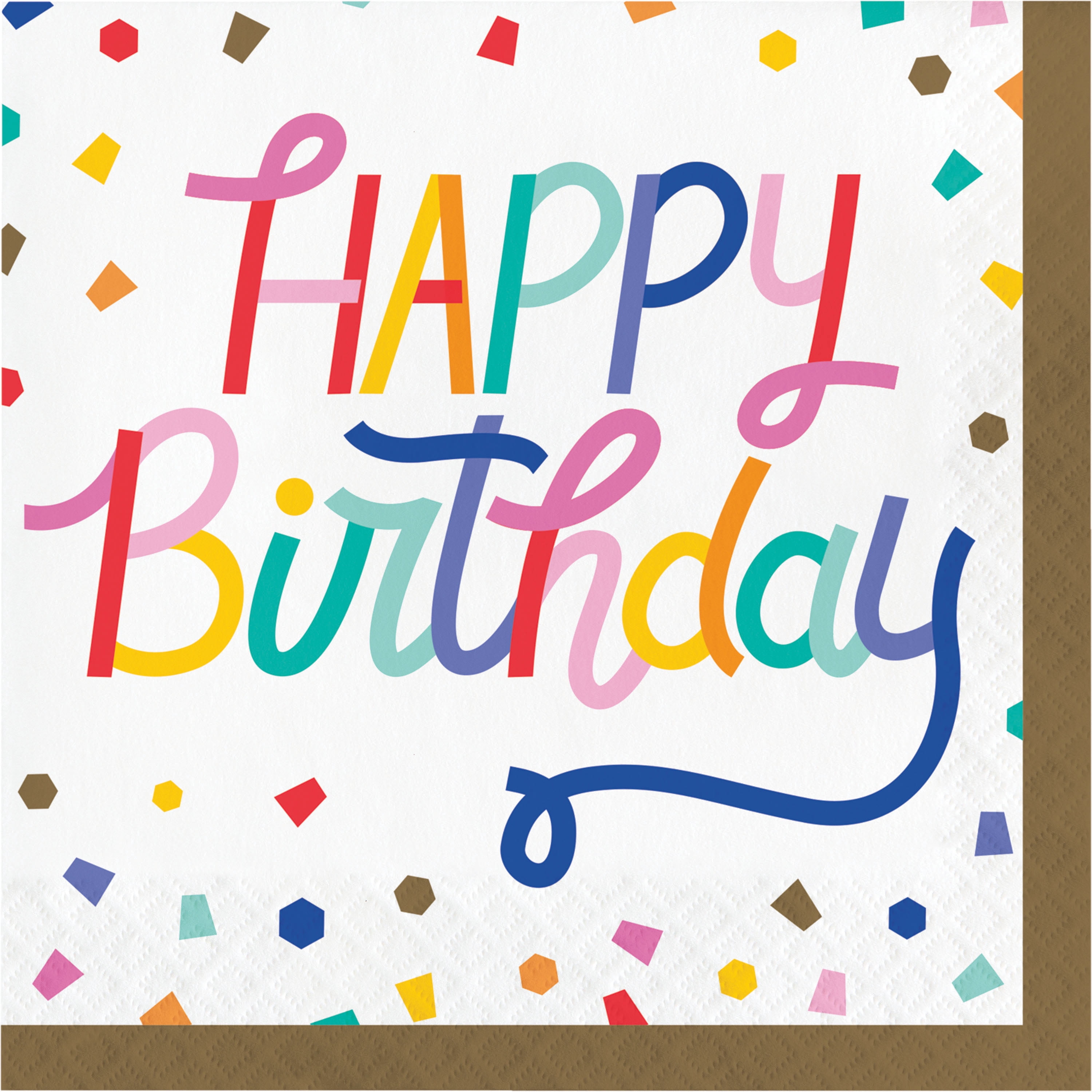 Birthday Confetti Deluxe Tableware and Decorations Kit, Serves 8