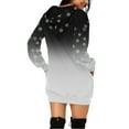 thumbnail image 3 of Women Christmas Hoodies Dress Casual Long Sleeve Oversized Tunic Sweatshirts Dress Pullover with Pocket Christmas Gift, 3 of 5