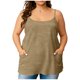 thumbnail image 1 of TaTaai Plus Size Summer Tank Tops, Women's Loose Camisole with Pockets, Soft Round Neck Sleeveless Blouse for Casual Wear, Vacation, Dating, Office and Home, All Season Staple Piece Gift, 1 of 6