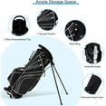 thumbnail image 5 of GJWL Golf Stand Bag with 6 Way Top Dividers, Lightweight Golf Bag with Adjustable Dual Strap & 8 Pockets, Waterproof Rain Hood, Portable for Men Women, 5 of 9