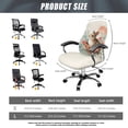 thumbnail image 7 of Renewold Office Chair Cover Stretch Desk Chair Cover with Elastic Bottom Removable Office Computer Chair Protector for Easter Home Decoration, Retro Easter Bunny Floral Beige, S, 7 of 7