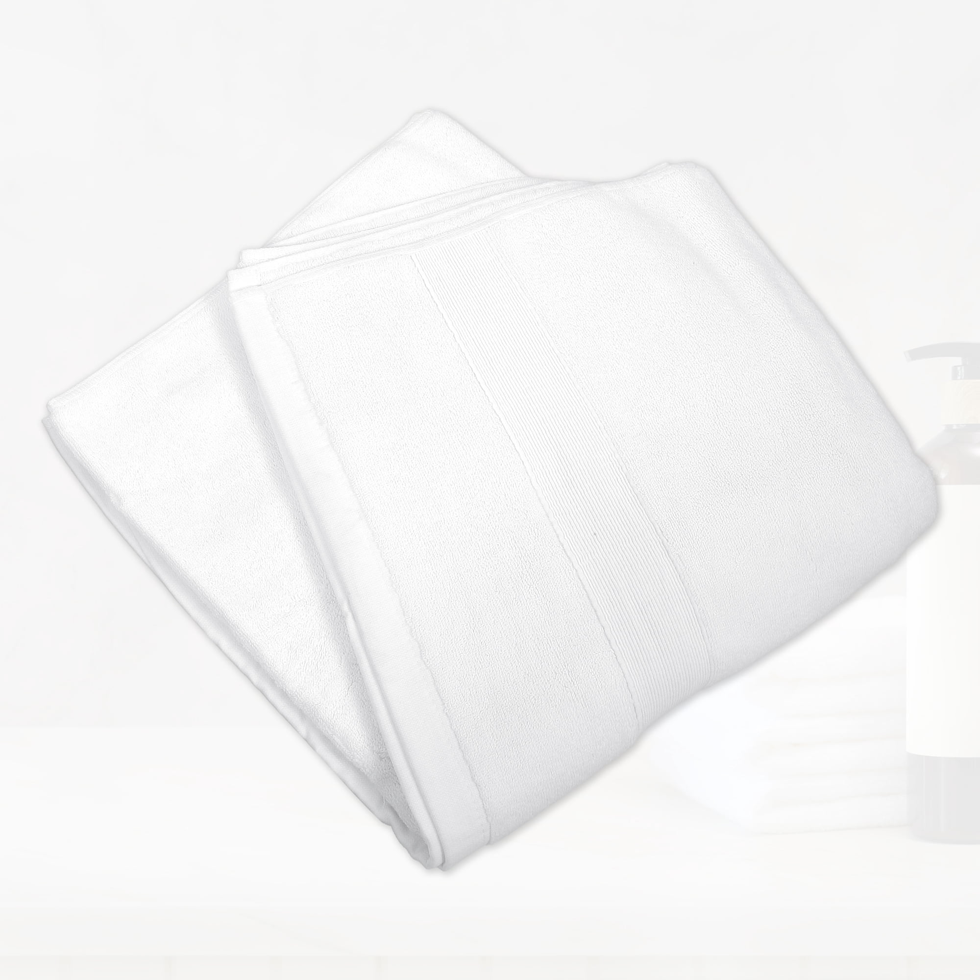 Unique Bargains 1 Pc Cotton Bath Towel Absorbent Cotton Towel 27.56"x55.12" White