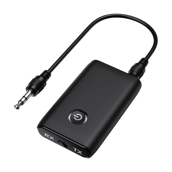 Aux Bluetooth Adapter for Car, Bluetooth 5.0 Transmitter Receiver, Portable Wireless Bluetooth Adapter, 2-in-1 Bluetooth Aux Adapter, Audio Receiver for Laptop, Radio, Headphones, Speakers, TV