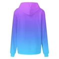 thumbnail image 4 of Brondbend Hoodies for Woman Pullover Hoodies for Women Long Sleeved Drawstring Pocket Pullover Gradient Color Casual Loose Tops Lady Gym Workout Fall Winter Wear Purple, 4 of 4