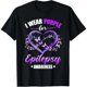 thumbnail image 1 of Camiseta de Mujer con Corazón y Mariposa - Uso Púrpura por Conciencia de Epilepsia, 1 of 7