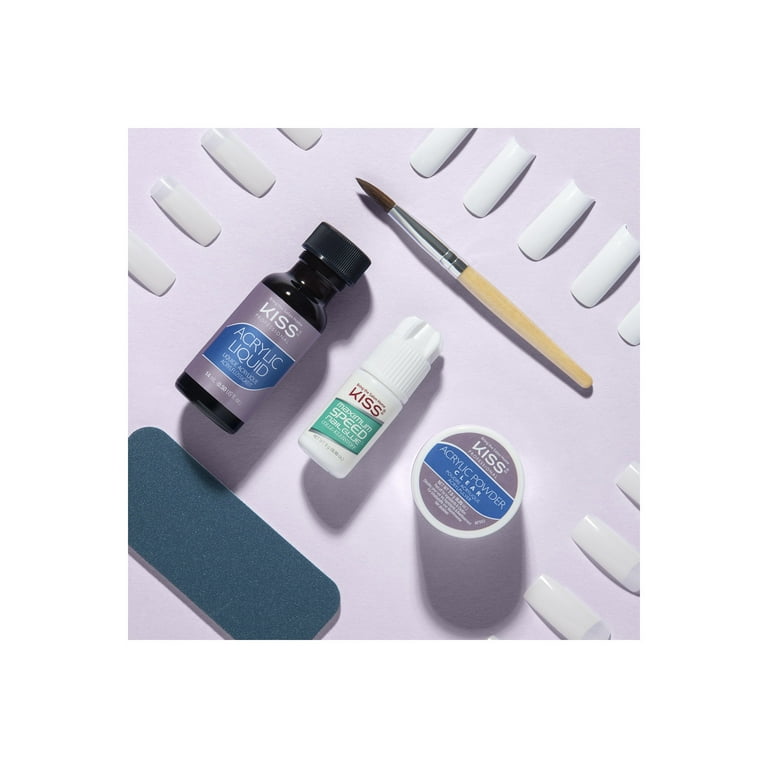 KISS French Acrylic Sculpture Nail Kit, Long Artificial Nails, DIY