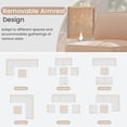 thumbnail image 6 of Erinnyees 6 Pieces Patio Sectional Furniture Set, Aluminum Outdoor Conversation Set with Washable 6" Thick Cushions & Coffee Table, All-Weather Sectional Sofa for Poolside Deck，Backyard, Light Beige, 6 of 8