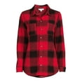 Time and Tru Women's Plaid Button Down Shirt