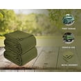 thumbnail image 3 of Zuperia 2 Pack Canvas Tarp 10' x 16' ft, 28 MIL, with Rustproof Grommets, Water Resistant, Heavy Duty Multipurpose Tarpaulin Cover for Canopy Tent, Roof, Camping, Woodpile (Olive Green), 3 of 5