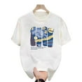 thumbnail image 1 of T-Shirt Décontracté d'Été Blanc Imprimé Hommes Femmes Extérieur Respirant Coton Chemise Ronde, 1 of 1