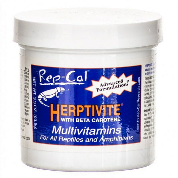 Rep Cal Herptivite with Beta Carotene Multivitamins [Reptile, Vitamins] 3.3 oz