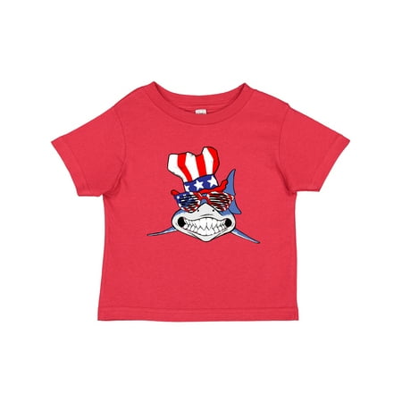 

Inktastic 4th of July Patriot Shark Gift Toddler Boy or Toddler Girl T-Shirt