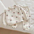 thumbnail image 1 of Cowsor Cute Kids Clothes Long Sleeve Print Sweatshirt Top and Pants Set Toddler Loungewear, 1 of 3