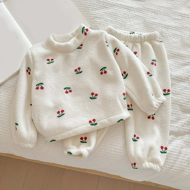 Cowsor Cute Kids Clothes Long Sleeve Print Sweatshirt Top and Pants Set Toddler Loungewear