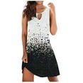 thumbnail image 2 of Tbopshirt Womens Dress under 5 Women Casual Loose Summer Printed Tank Dress Hollow Out Beach Sundress Sleeveless Dresses, 2 of 4