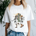 thumbnail image 3 of Howdy Retro Desert Dancing Skeleton Cowboy Boots Hat Western Shirt, Skeleton Pumpkin Tshirt, Turkey Santa Dancing,Halloween Tee, 3 of 5